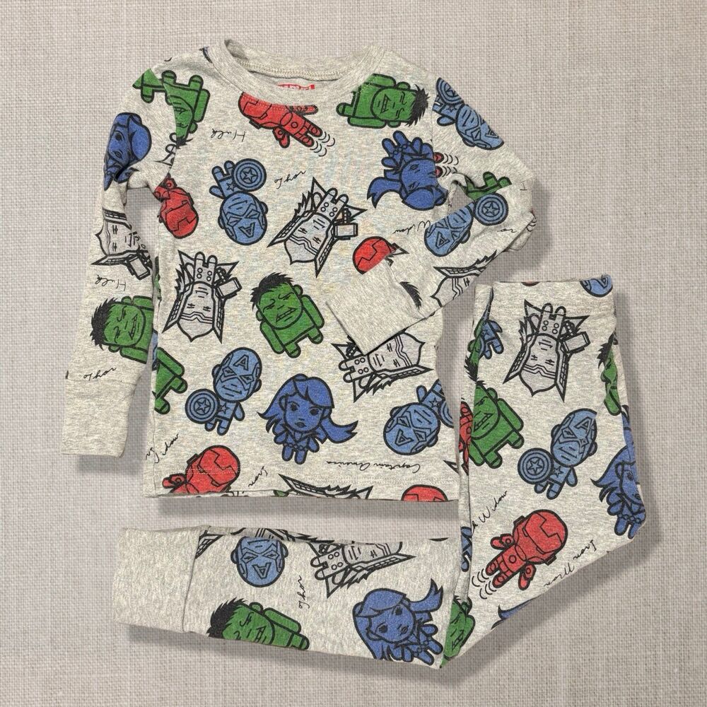Marvel Spotted Zebra Pajama Set XS Avengers Hulk Iron Man Thor Captain America